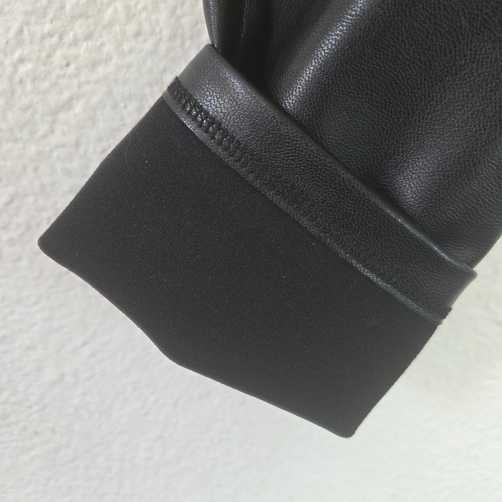 Abercrombie Fitch Faux Leather Leggings Small High Rise Lined Black - Picture 4 of 6
